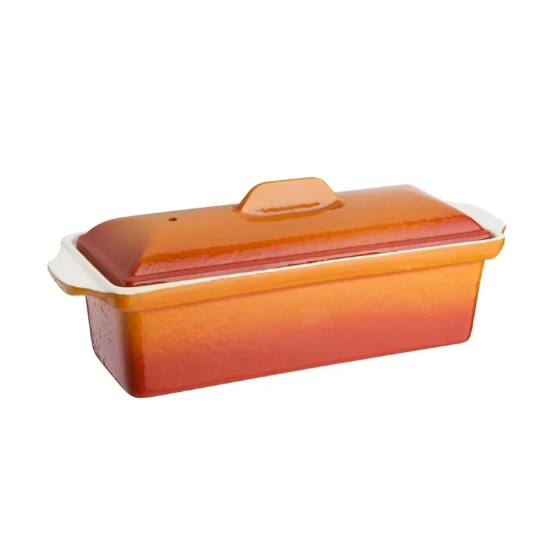 Vogue W455 Orange Pate Terrine 1.3Ltr 110X340X105mm Commercial Pan Dish