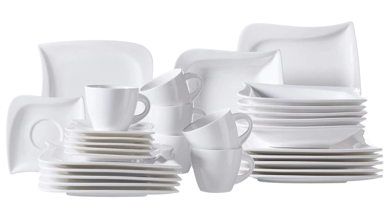 Mäser, La Musica Series, 30 Piece Combi Set for 6 People, Porcelain Dinnerware Set