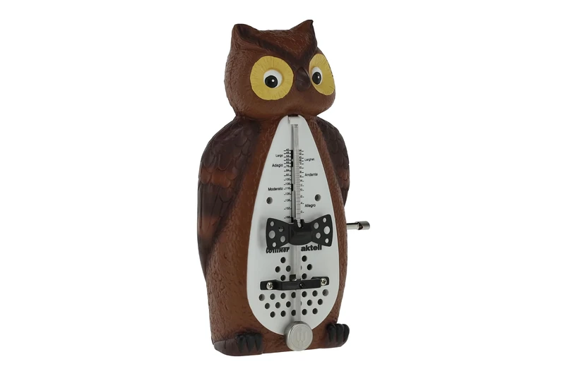 Wittner Metronome Taktell Animal Shape Series 839 - Plastic casing - Without bell - Owl - Mechanicaly wound - No batteries required - Made in Germany