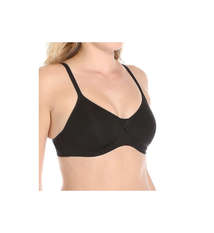 Amoena Women's Lara Seamless Molded-Cup Wire-Free Bra, Black, Medium