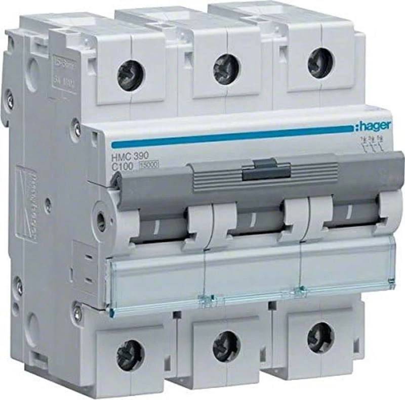 Hager HM Series – Automatic magnetotérmico – HM curva-c 15 KA 3 Pole 100 A