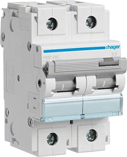 Hager HM Series – Automatic magnetotérmico – HM curva-d 15 KA 2 Poles 80 A