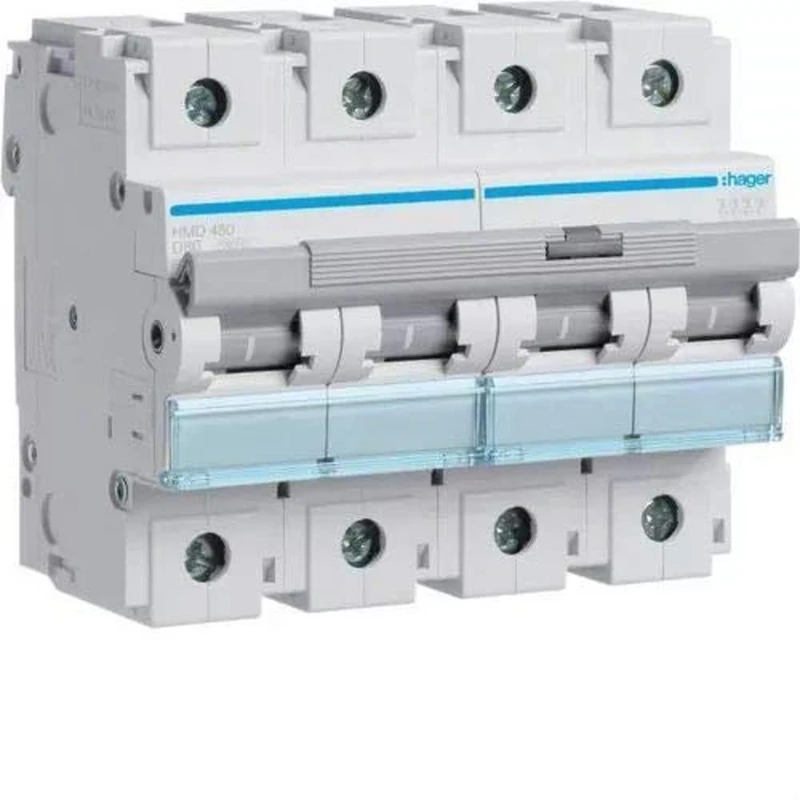 Hager HM Series – Automatic magnetotérmico – HM curva-d 15 KA 4 Pole 80 A