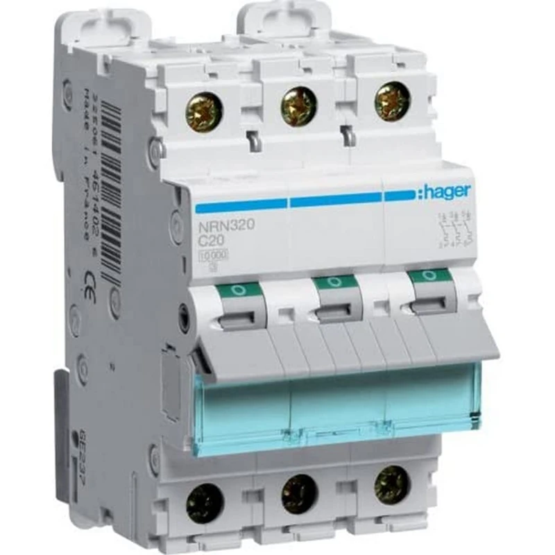 Hager NR-Series – Switch MAGNETICO Tripolar 20 A curva-c