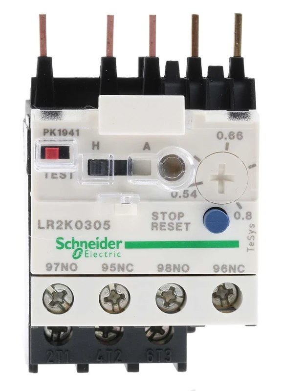 Schneider Electric, TeSys K - differential thermal overload relays - 0.54...0.8 A - class 10A, LR2K0305