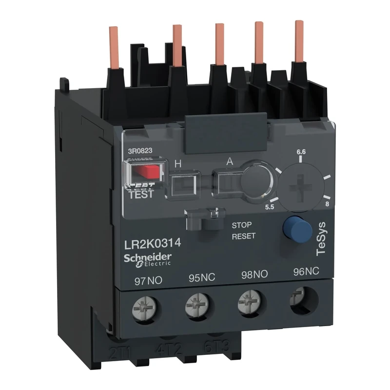 Schneider LR2K0314 Class 10 5.5-8 TeSys K Overload Relay, White, Set of 10 Piece
