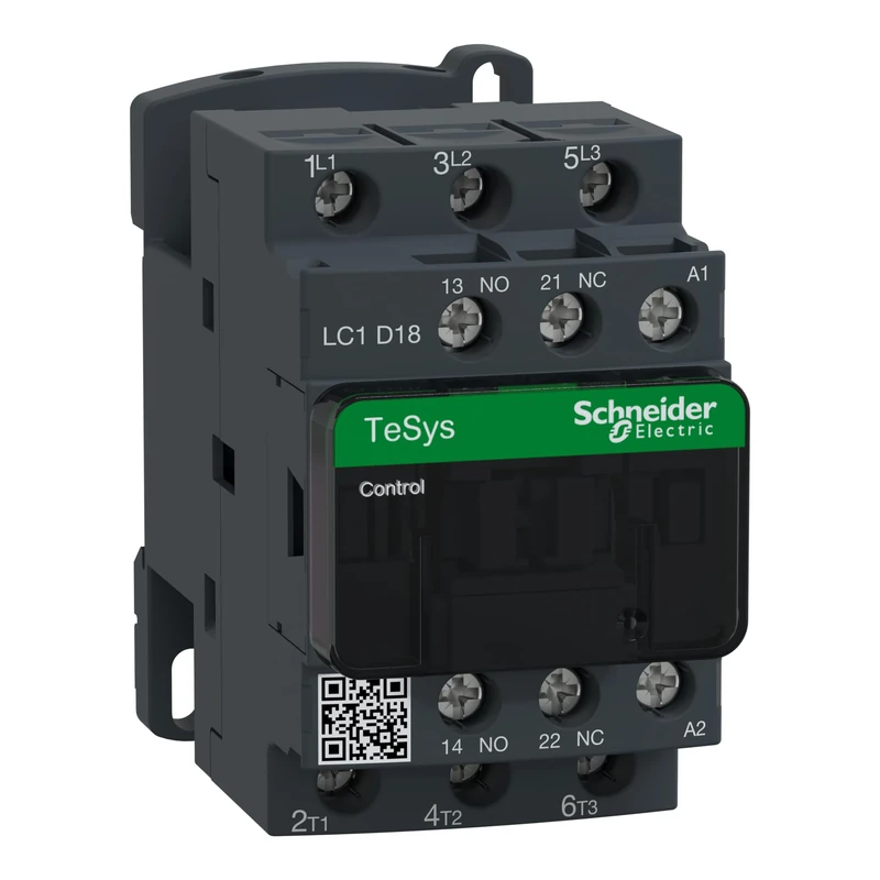 Schneider Electric TeSys D - AC Contactor, 400 V AC, 50/60 Hz, 3 Pole, 3NO, 18A, Fixed & DIN Rail Mounting, LC1D18V7