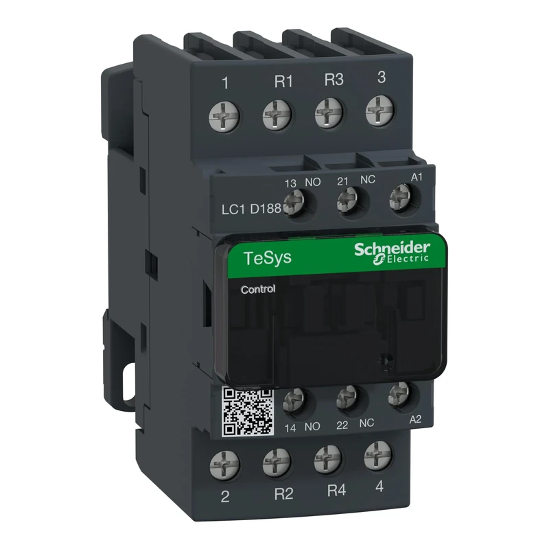 Schneider Electric TeSys Deca contactor,4P(2NO+2NC),AC-1,=440V 32A,230V AC coil,LC1D188P7