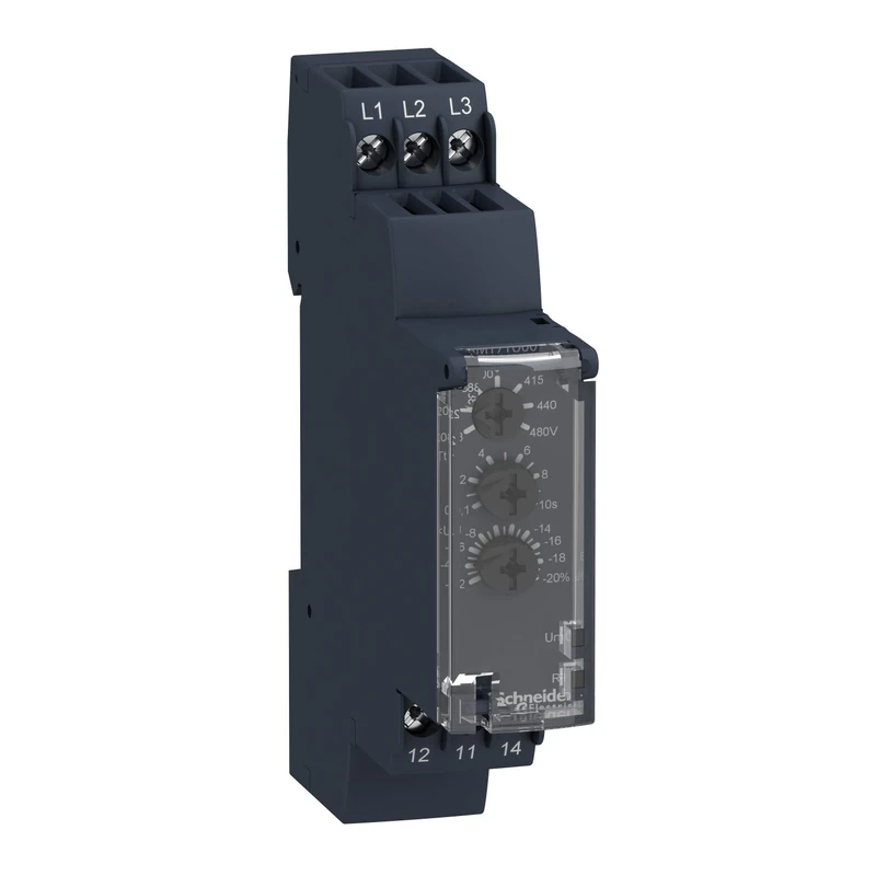 Schneider Electric, Zelio Control, RM17TU00, Modular Multifunction 3 phase supply control Relay, 5A, 1CO, 208-480VAC