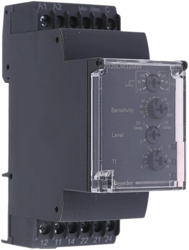 Schneider Electric, Zelio Control, RM35LM33MW, Modular Liquid Level Control Relay, 5A, 2CO, 24-240V AC/DC