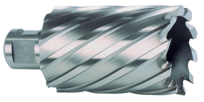 Ruko HSS Core Drill Bit with 3/4 inch Weldon Shank, CBN Ground, Bright Finish, 29.0 mm Diameter, 88.0 mm Length, R108529