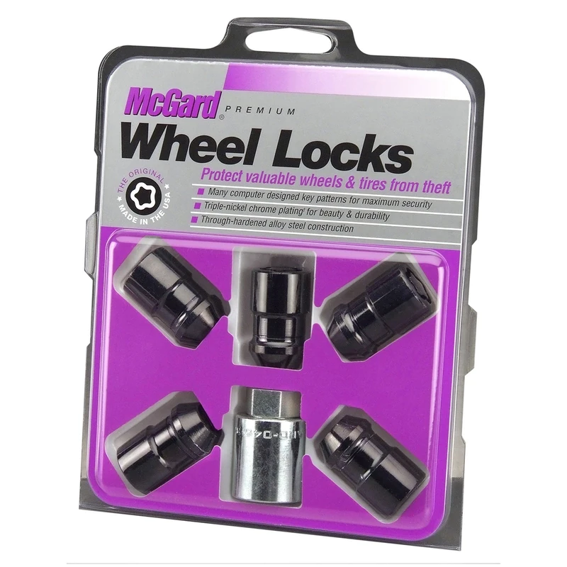 McGard 24526 Wheel Lock Set - M12 x 1.5 Black 5-Pack - Image 1