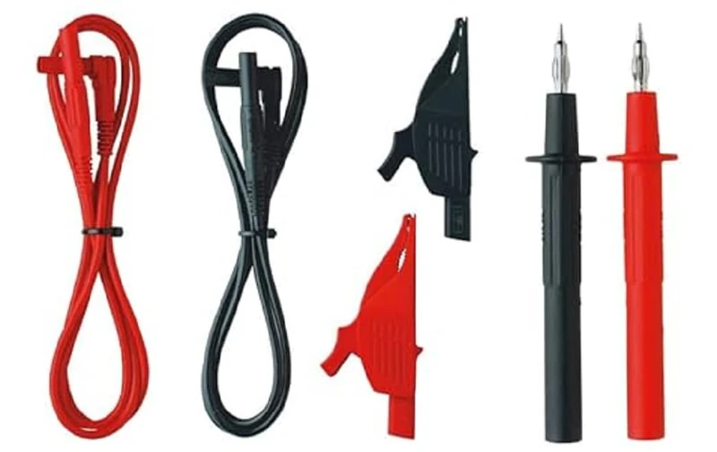 Benning TA 2 Test Lead Set with Alligator Clips, 044125, Red/Black