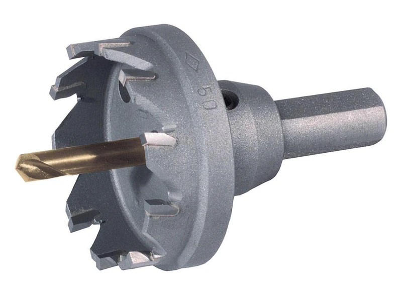 Ruko Tungsten Carbide Hole Saw, Shallow Cut, Bright Finish, 50.5 mm Diameter, R105505