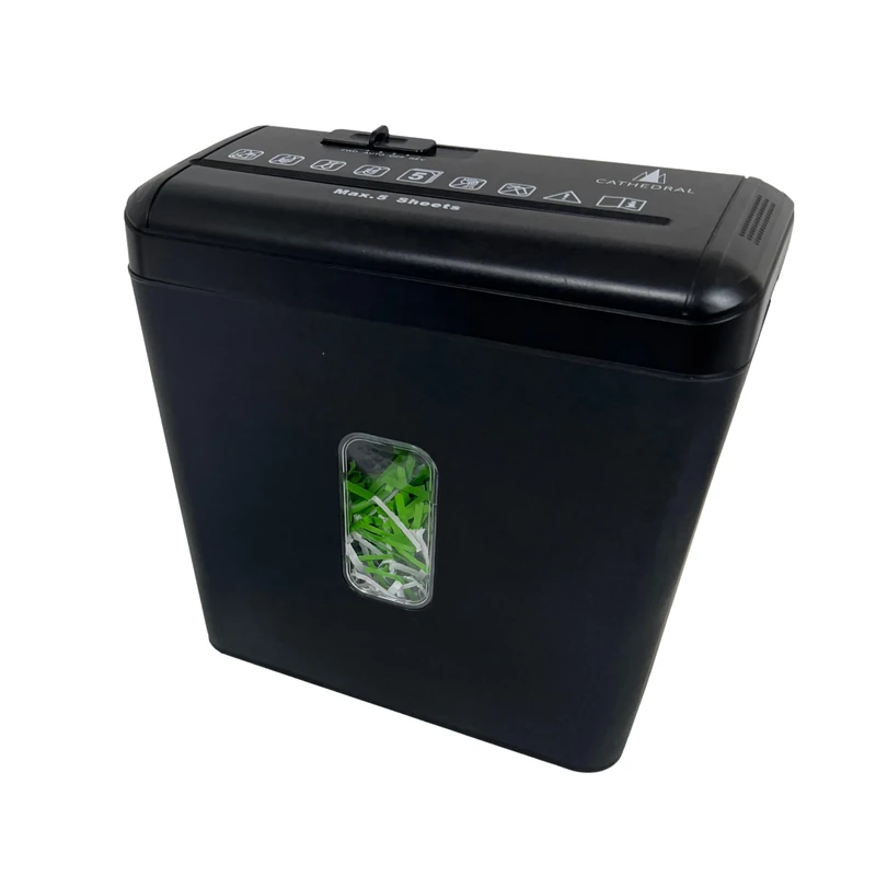 Cathedral Products 5 Sheet P3 Cross Cut Shredder with 8.5 Litre Bin, Auto Paper Detection & Forward and Reverse Functions