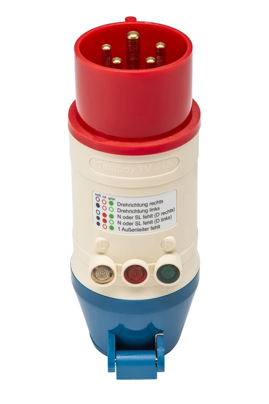 Testboy TV 416 CEE Adapter with Phase Sequence Indicator