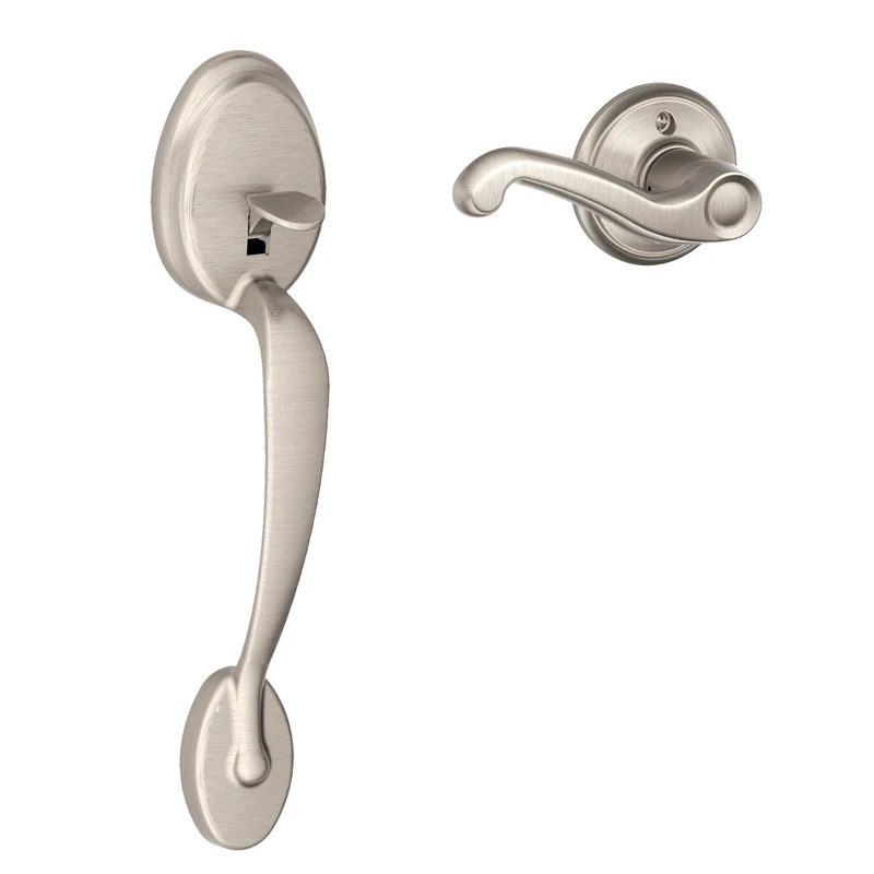Plymouth Front Entry Handle Flair Right-Handed Interior Lever (Satin Nickel) FE285 PLY 619 FLA RH