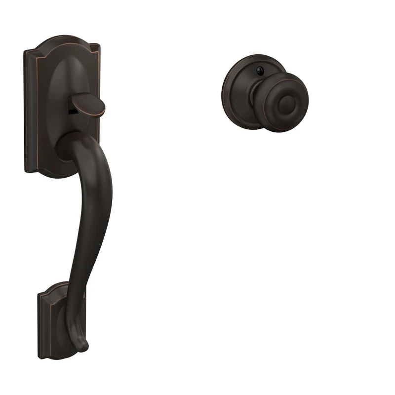 SCHLAGE Lock Company Camelot FE285 CAM 716 GEO Georgian Style Front Entry Handle Bronze