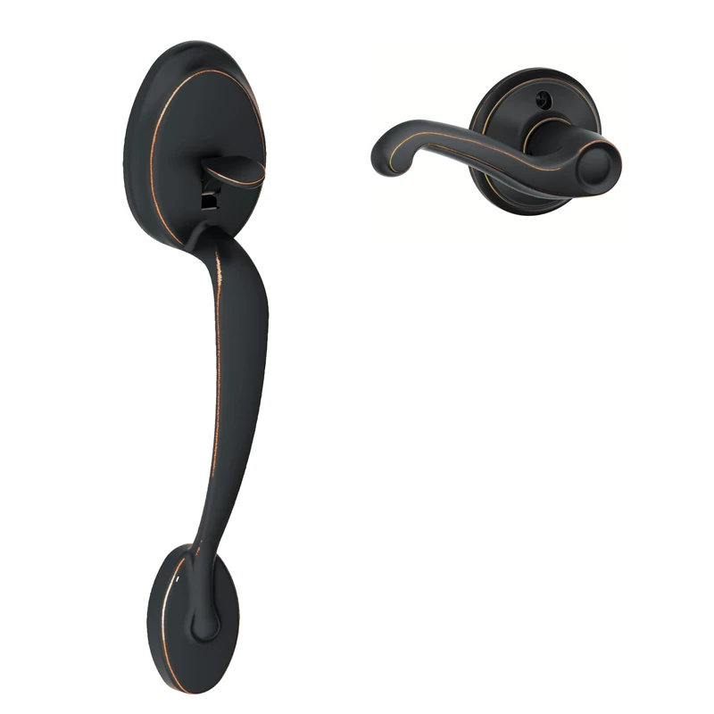 Plymouth Front Entry Handle Flair Right-Handed Interior Lever (Aged Bronze) FE285 PLY 716 FLA RH