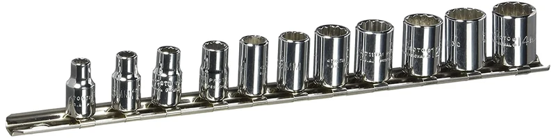 Socket Set, Metric, 1/4 in. Dr, 11 pc