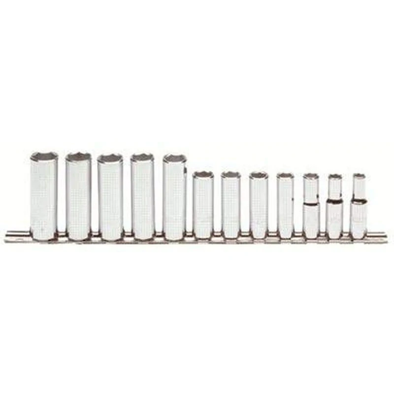 Proto Stanley J52205 12 Piece 6 Point 3/8" Drive Metric Deep Socket Set