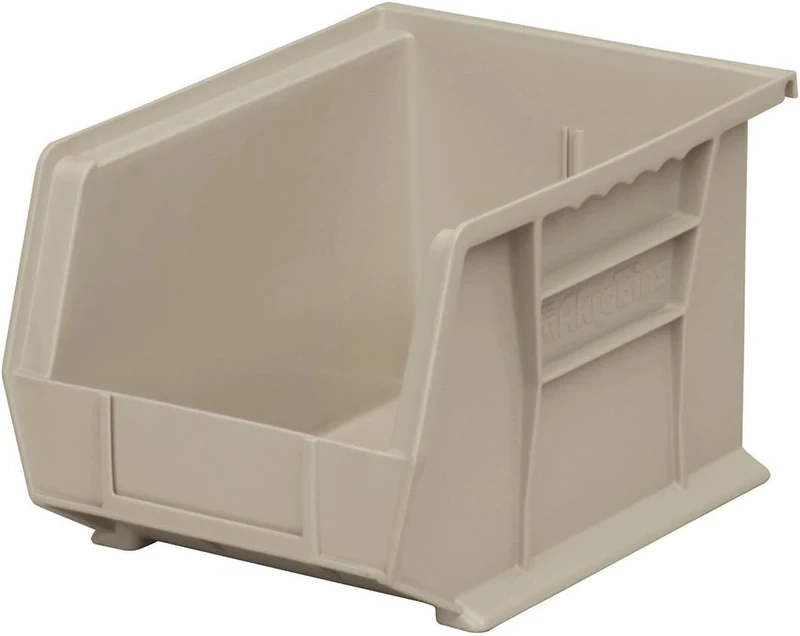 Akro-Mils 30239 Plastic Storage Stacking Hanging Akro Bin, 11-Inch by 8-Inch by 7-Inch, Stone, Case of 6