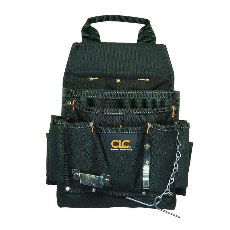 CLC Custom Leathercraft 5505 Professional Electrician's Tool Pouch, Ballistic Poly, 12Pocket, Black