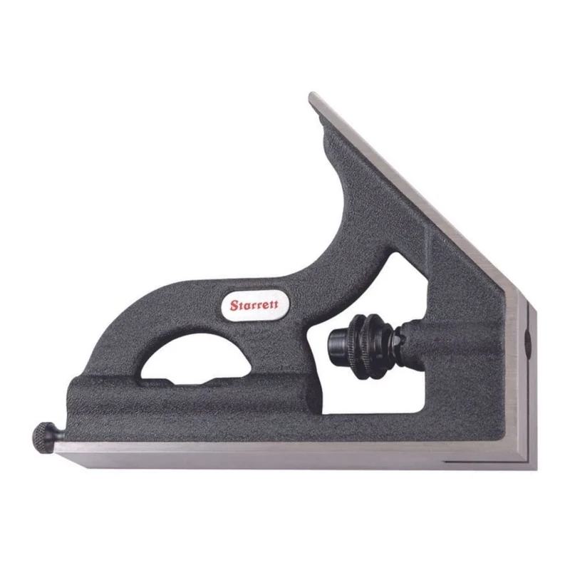 Starrett H11-1224 Cast Iron Square Head For Combination Squares, Combination Sets And Bevel Protractors, Black Wrinkle Finish