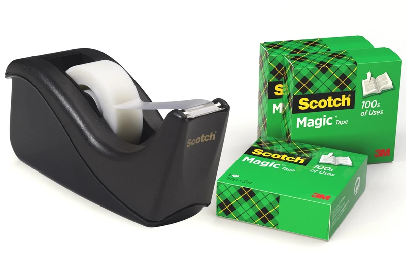 Scotch C60 Magic Tape Dispenser with 4 Rolls of Magic Tape