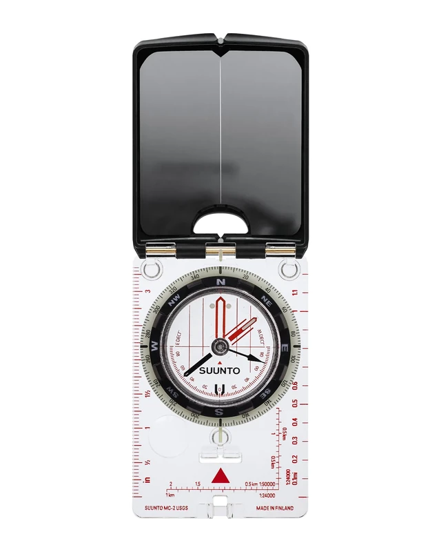 SUUNTO MC-2 G USGS Mirror Compass, Global Orientation Adventure/Hiking Compass, USGS UTM Scales, Magnifying Lens, Adjustable Declination & Luminous Markings - Image 1