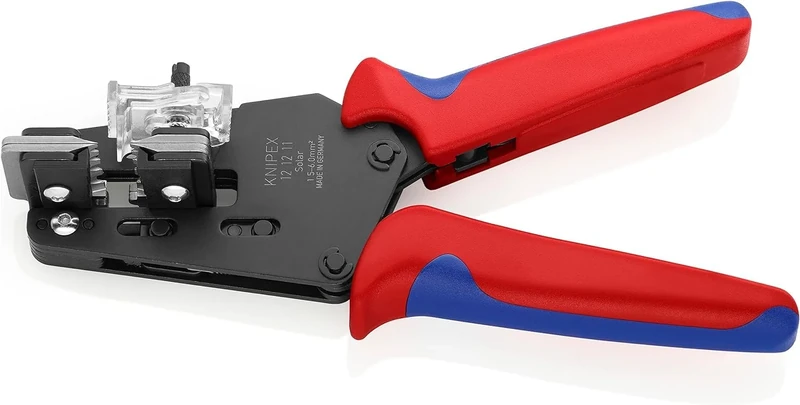 KNIPEX Precision Insulation Stripper with Adapted Blades 1.5/2.5/4/6mm² with Multi-Component Handles 195 mm, 12 12 11