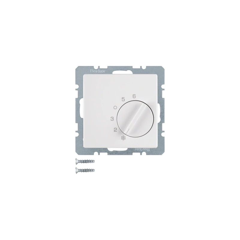Hager Q.1 – Plate with Thermostat Mechanism Polar White
