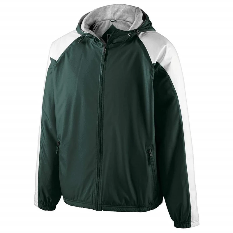 Holloway Men's Jacket, Dark Green/White, Medium