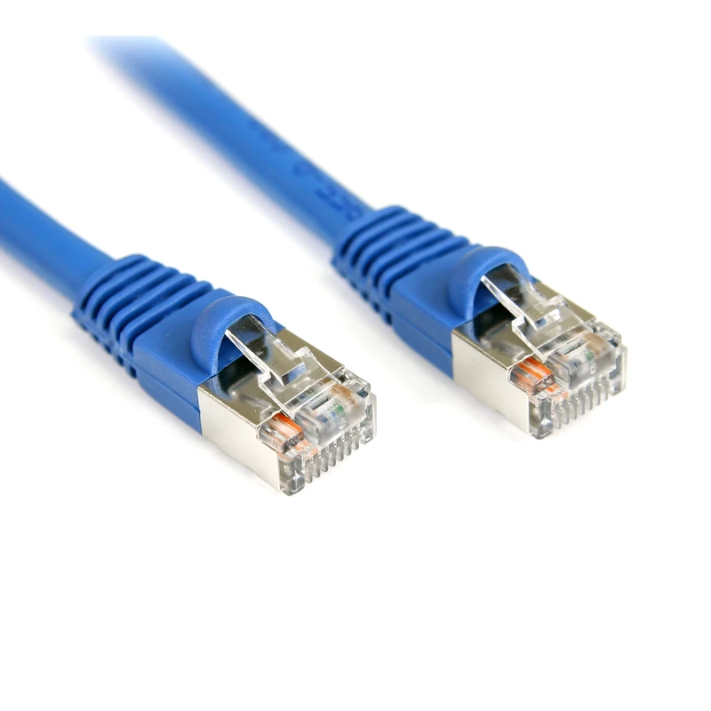 StarTech.com 100 ft. (30.5 m) Cat5e Ethernet Cable - Patch Cable - Shielded - Blue - Ethernet Network Cable (S45PATCH100B)