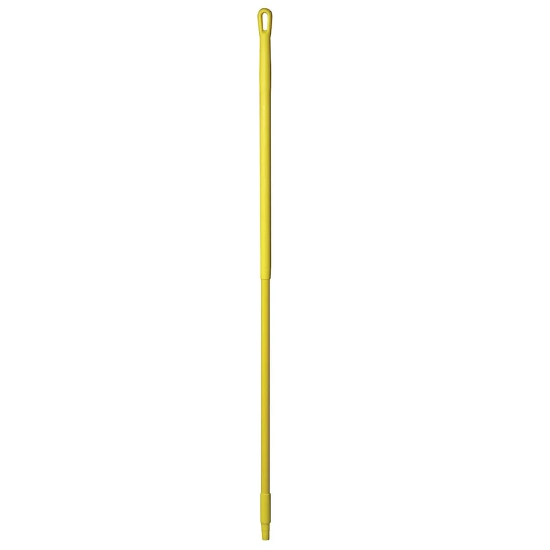 Vikan 29386 Fiberglass Handle with Threaded Tip, 1-7/32" Diameter, 59", Yellow