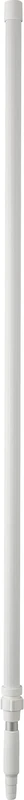 Vikan 29755 31.8"-112.50" Telescopic Aluminum Extension Handle with Threaded Tip, 1.26" Diameter, White