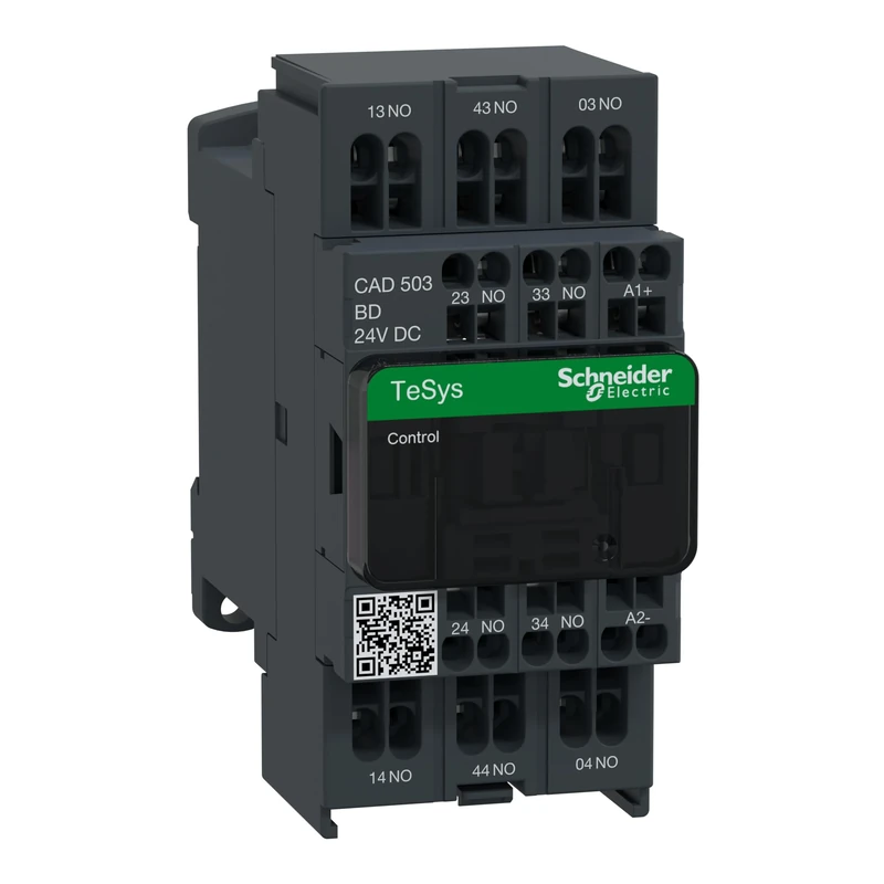 Schneider Electric, TeSys D control relay - 5 NO - <= 690 V - 24 V DC standard coil, CAD503BD