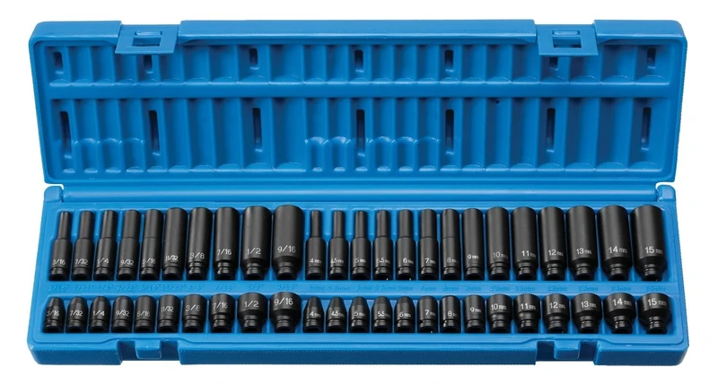 Grey Pneumatic 14'' Drive Master Socket Set, Impact Wrench Sockets