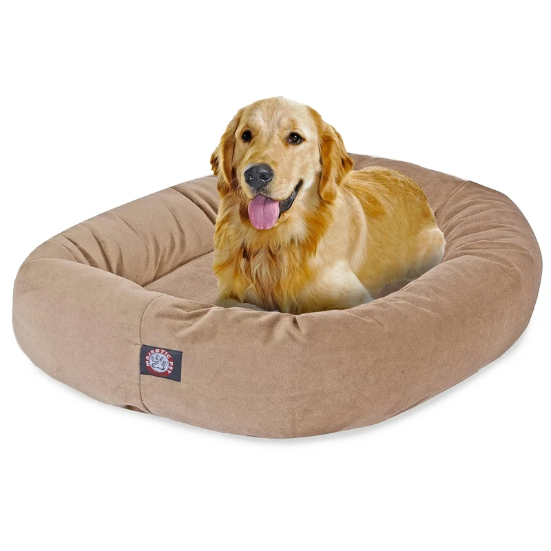 Majestic Pet 40 Inch Stone Suede Bagel Dog Bed By Products