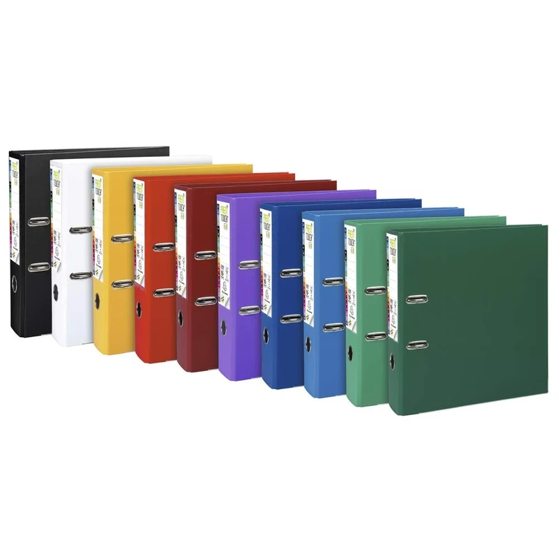 Exacompta - Ref 53374E - Prem'Touch PP Lever Arch File - 320 x 300mm in Size, 2 Rings, Can Hold A4+ Documents, 80mm Spine, 80mm Rings, FSC-Certified - Assorted Colours (Pack of 10)