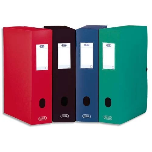 Elba Memphis 100200154 Classic Box File Polypropylene Assorted – 6 7/10 cm Pack of 10