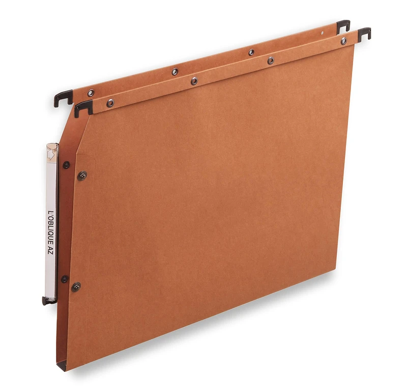 L'Oblique AZ - Kraft Box of 25 Suspension Files - Orange
