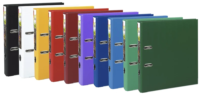 Exacompta - Ref 53154E - Prem'Touch PP Lever Arch File - 320 x 300mm in Size, 2 Rings, Can Hold A4+ Documents, 50mm Spine, 55mm Rings, FSC-Certified - Assorted Colours (Pack of 10)