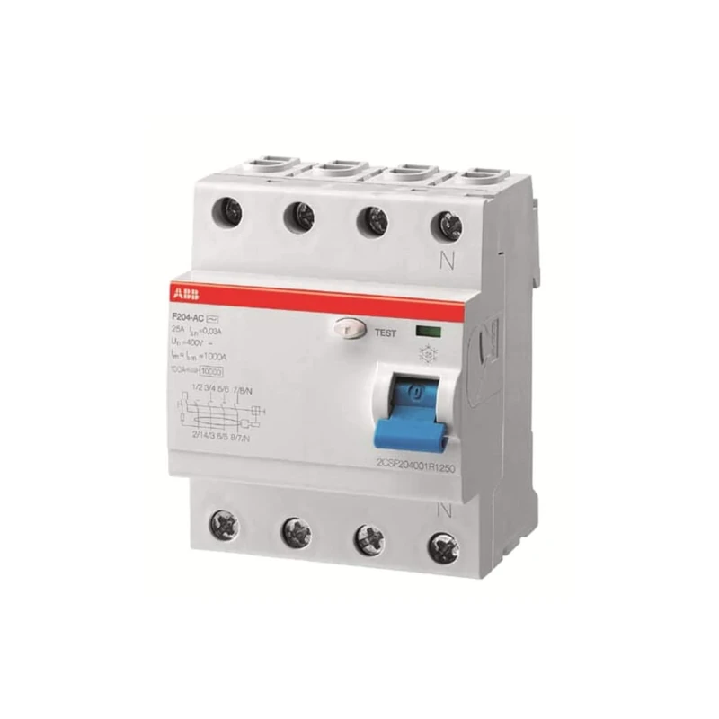 ABB F204A-63/0.03APR 4 Pole Residual Current devices RCD, 63 Amp Current, 30mA (2CSF204401R1630)