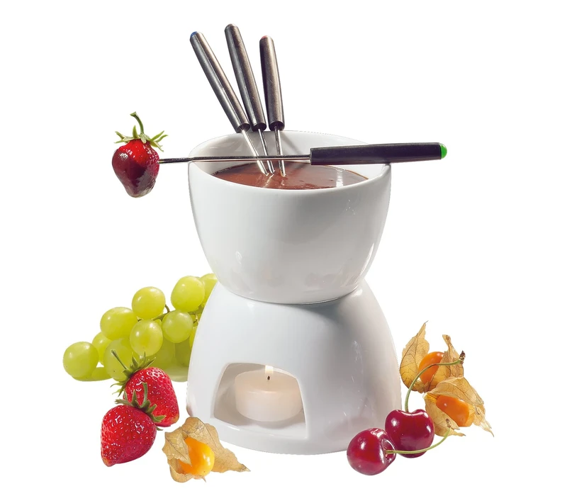 Cilio Chocolate Fondue Set 6 Pieces Diameter 12 cm Porcelain