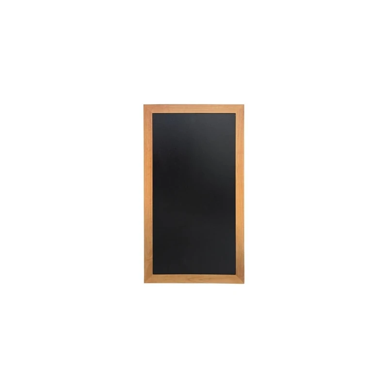 Securit 56 x 120cm Lacquered Finish Long Wall Chalk Board - Teak