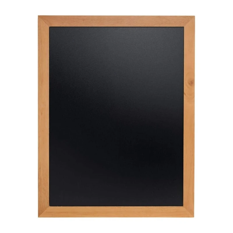 Securit WBU-TE-70 70 x 90cm Lacquered Finish Wall Chalk Board - Teak