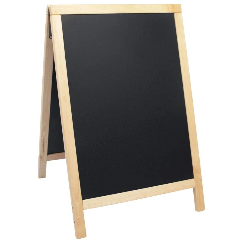 Securit 55 x 85cm Lacquered Finish Pavement Sandwich Duplo Chalk Board - Plain