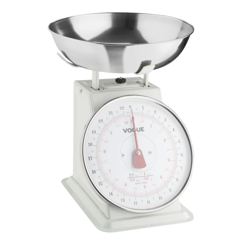 Vogue Heavy Duty Mechanical Kitchen Food Scale 10kg - Analog Scale with Large Bowl, Easy to Clean F174