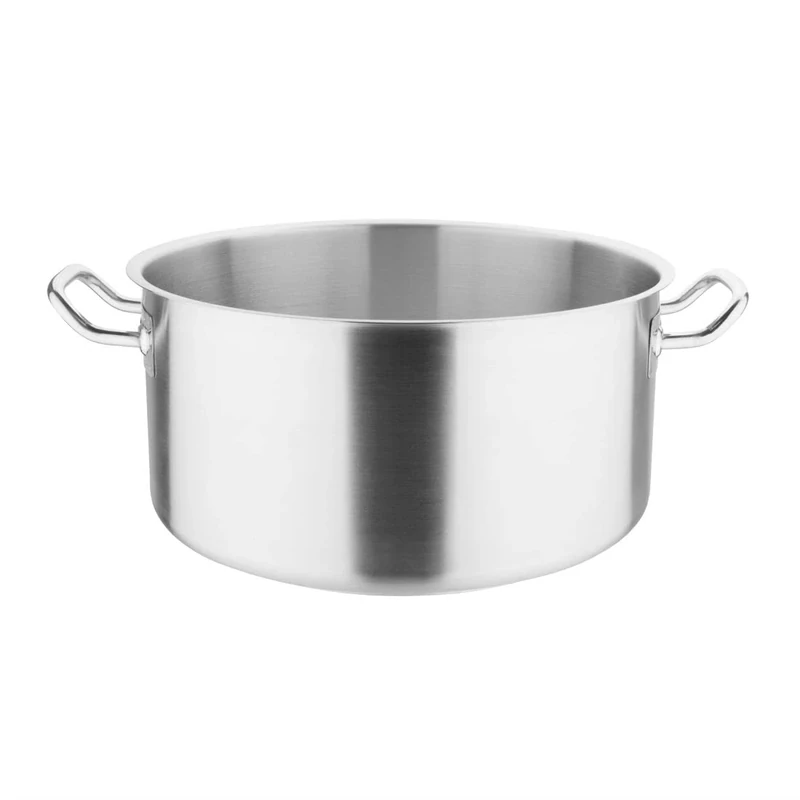 Vogue T088 Large Stainless Steel Stew Pot Pan 18.5 Litre / 360mm Saucepan | All Hob Compatible | Fits Lid T147